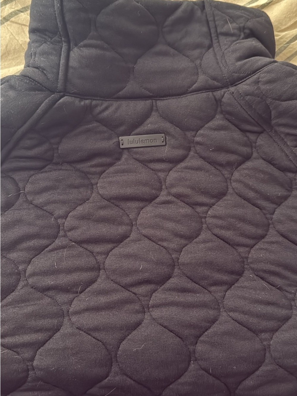 lululemon athletica Quilted Black Pullover Top